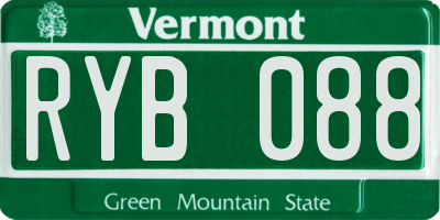 VT license plate RYB088