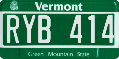 VT license plate RYB414