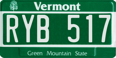 VT license plate RYB517