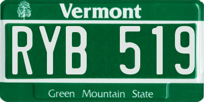 VT license plate RYB519