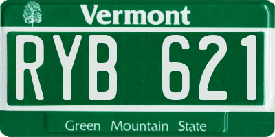 VT license plate RYB621