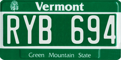 VT license plate RYB694