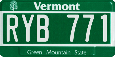 VT license plate RYB771