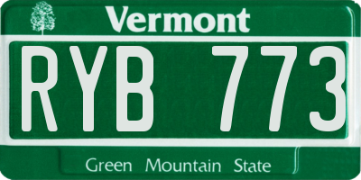 VT license plate RYB773