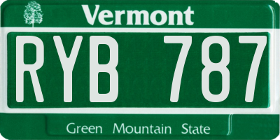 VT license plate RYB787