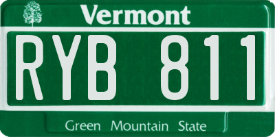VT license plate RYB811