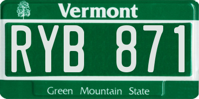 VT license plate RYB871