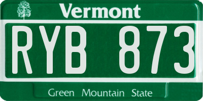 VT license plate RYB873