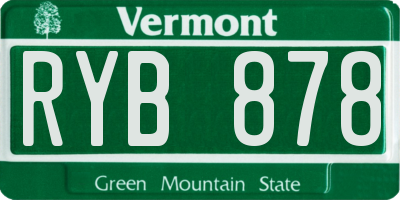 VT license plate RYB878
