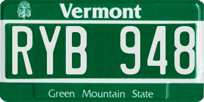 VT license plate RYB948