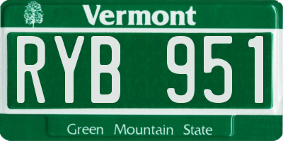 VT license plate RYB951