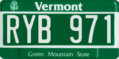 VT license plate RYB971