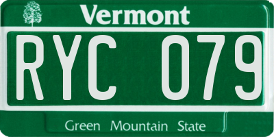 VT license plate RYC079