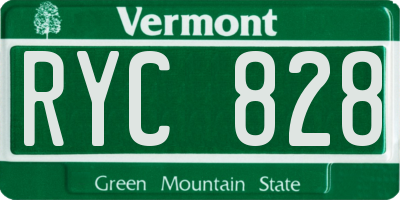 VT license plate RYC828