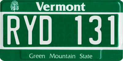 VT license plate RYD131