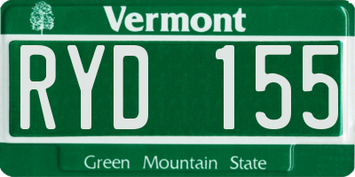VT license plate RYD155