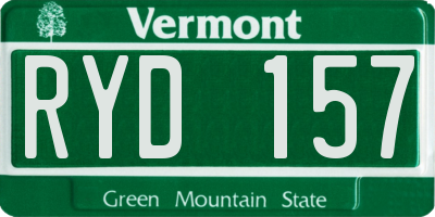 VT license plate RYD157