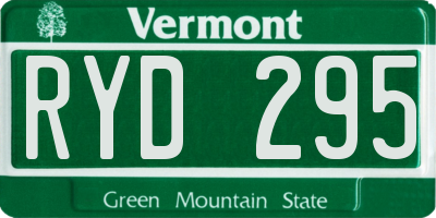 VT license plate RYD295