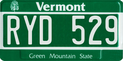 VT license plate RYD529