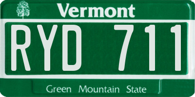 VT license plate RYD711