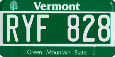 VT license plate RYF828