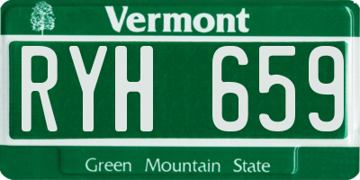 VT license plate RYH659