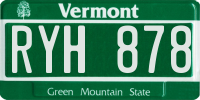 VT license plate RYH878