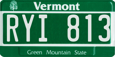 VT license plate RYI813