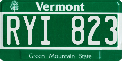 VT license plate RYI823