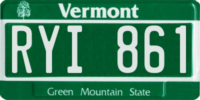 VT license plate RYI861