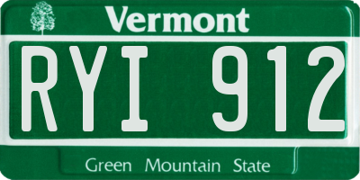 VT license plate RYI912