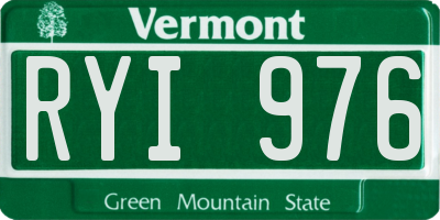 VT license plate RYI976