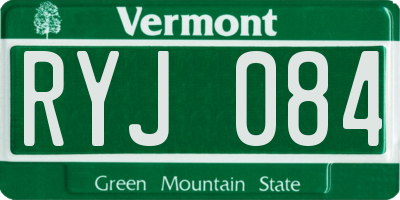 VT license plate RYJ084
