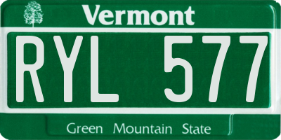 VT license plate RYL577