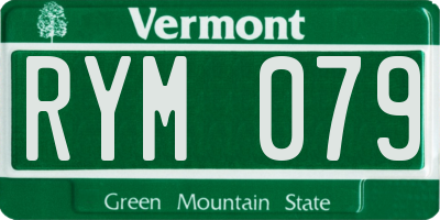VT license plate RYM079