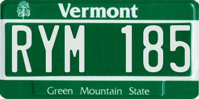 VT license plate RYM185