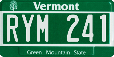 VT license plate RYM241