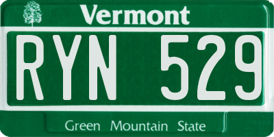 VT license plate RYN529