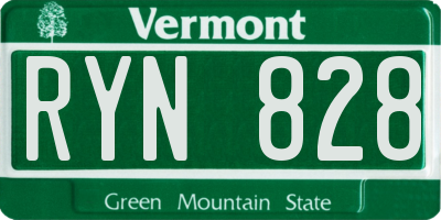VT license plate RYN828