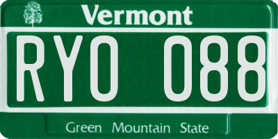 VT license plate RYO088