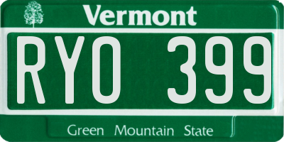 VT license plate RYO399