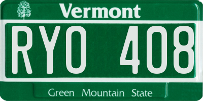 VT license plate RYO408