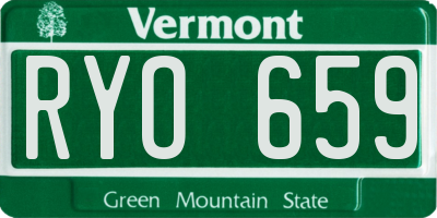 VT license plate RYO659