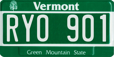 VT license plate RYO901