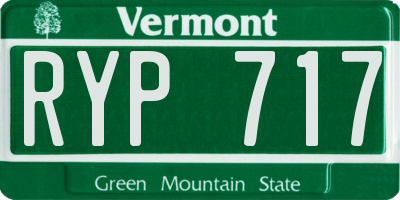VT license plate RYP717