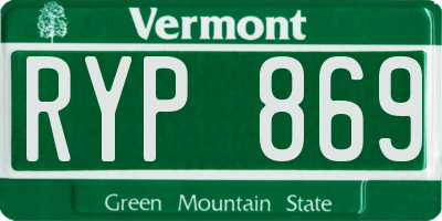 VT license plate RYP869