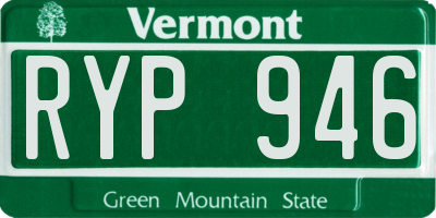 VT license plate RYP946