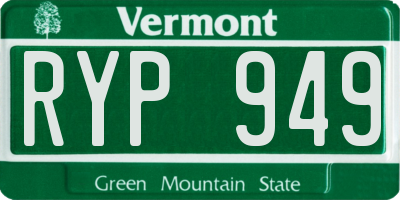 VT license plate RYP949