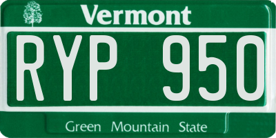 VT license plate RYP950