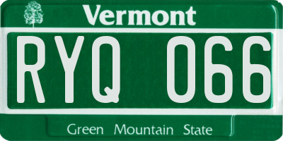 VT license plate RYQ066